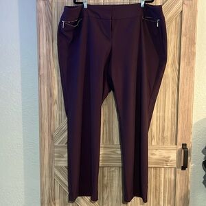 Deep purple Wide leg pants